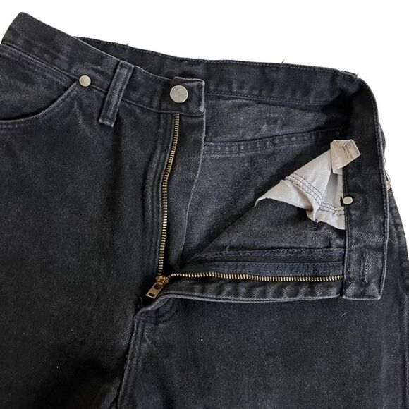 WRANGLER Bareback Black Jeans 12NBPWK Classic Fit Tapered Leg Size 9/10 VINTAGE - Picture 5 of 9